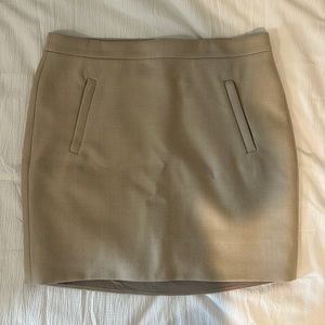 Jcrew tan wool miniskirt size 4
